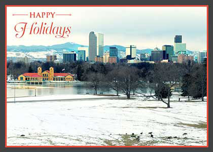 Denver Downtown Winter Christmas Card
