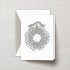 This upscale holiday card with a very stunning, engraved wreath is perfect for any business.  Customize the inside of this card with your holiday message and business name and/or logo.