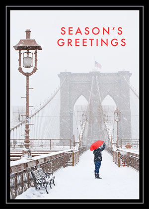 Brooklyn Bridge Winter Holiday Card