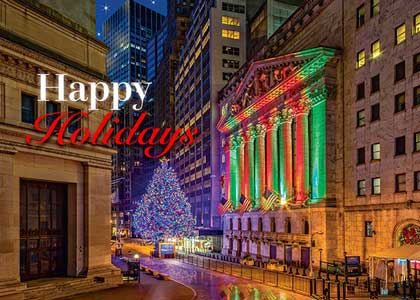 Wall Street Holidays Greeting Card
