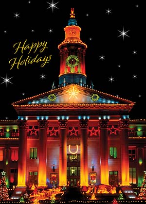 Denver Christmas Card of Denver City and County Building
