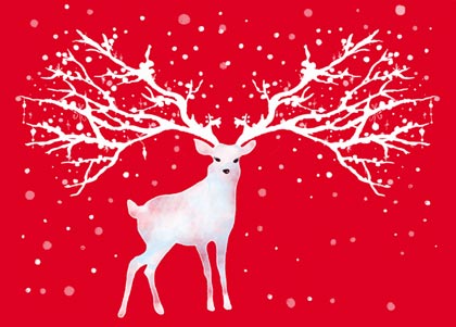 Dreamy Deer Environmental Defense Fund Charity Holiday Card
