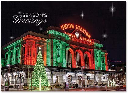Denver Union Station Christmas season holiday card
