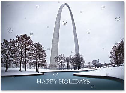 Gateway Arch National Park Holiday Card