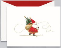 This eye catching Crane holiday card will be appreciate and remembered.  The card includes hand engraving on Ecru paper and matching envelopes.  Optional colored envelope liners are available to add class to your selection.