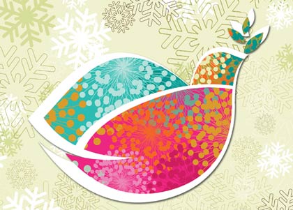 Delightful Dove Charity Holiday Card supporting the Global Health Council