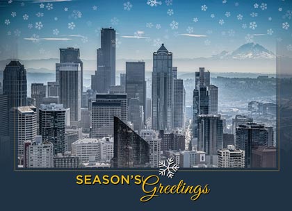 Downtown Seattle Holiday Card