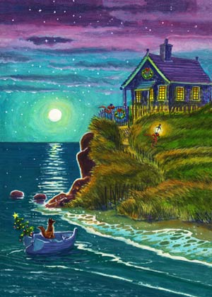 Moon Bay Holiday (NFCR2134) National Foundation for Cancer Research charity holiday cards