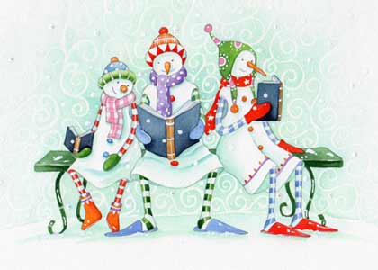 Snow People Trilogy (PLW1119) ProLiteracy Charity Holiday Cards from Artline Greetings