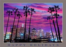 Sunset LA Style Christmas Card