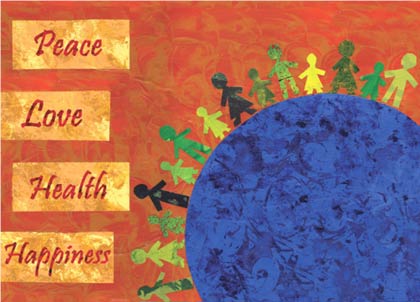 Peace, Love Health (GH1016) Charity Holiday Card