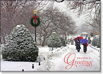 Walking in the Snow Holiday Card