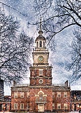 Independence Hall in Snow Holiday ...