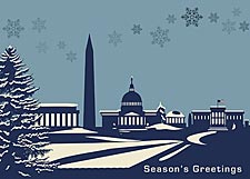 Washington DC Winter Skyline ...