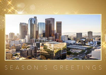 Los Angeles Gold Holiday Card