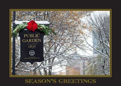 Boston Public Garden Holiday Card