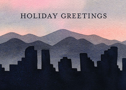Morning in Denver Christmas Holiday Card