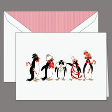 HOLIDAY PENGUINS Crane HOLIDAY PENGUINS Christmas Card