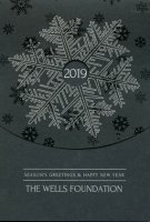 A large snowflake with a window in the middle showing 2019 from the inside and printed on Jet or black heavy card stock will get immediate attention.  Personalize the inside with your own message and company name visible along the bottom of the card.  Upgrade your envelopes with lines to add a touch of class to your holiday cards this season.
