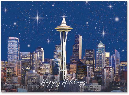 Seattle Under Stars Holiday Card