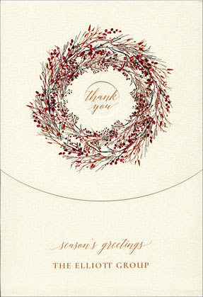 Surrounded by Gratitude Checkerboard Holiday and Christmas Cards