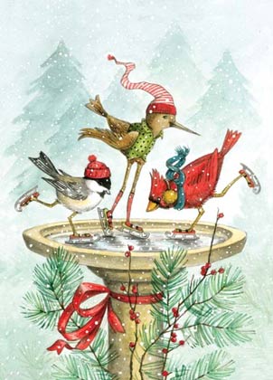 Frolic on Ice Charity Holiday Card supporting the Environmental Defense Fund