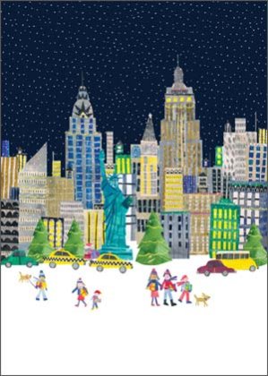 Holiday in New York (FA2043) Feeding America charity holiday cards from Artline Greetngs