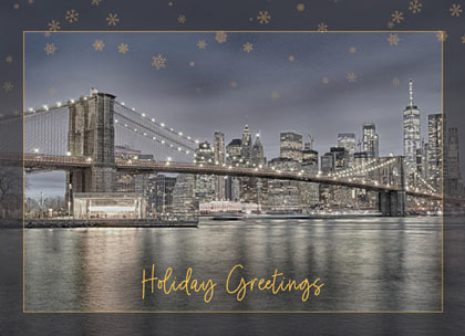 Brooklyn Bridge New York Holiday Card