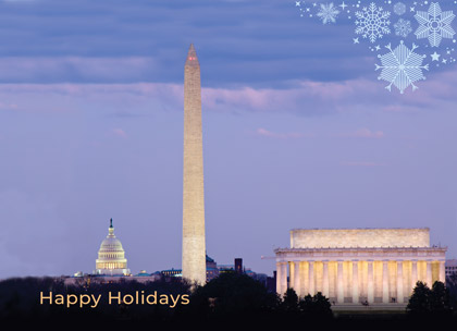 Washington DC Evening Holiday Card
