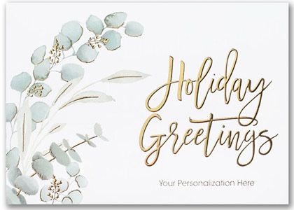 Eucalyptus D?cor Festive Holiday Cards