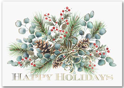 Holiday Eucalyptus Festive Holiday Card