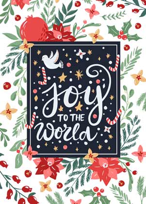 Joy in the World Charity Holiday Card supporting Breast Cancer Prevention