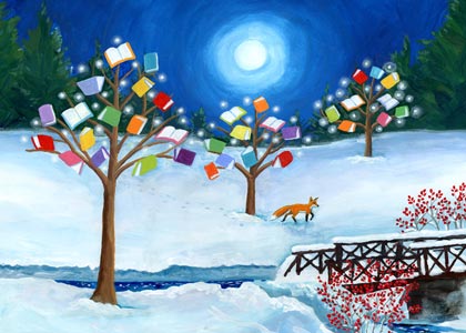 Book Tree Park Book Tree Park Charity Holiday Card supporting ProLiteracy
