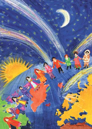 Sun Moon Stars (GH1119) Charity Holiday Card