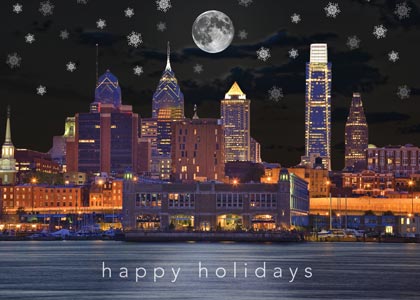 Philadelphia Evening Holiday Card