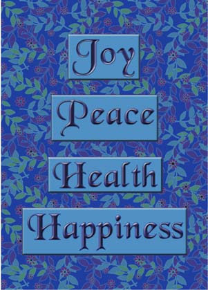 Joy Peace Health Feeding America Charity Holiday Cards