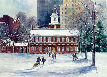 Independence Hall Holiday Card