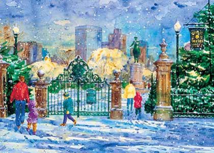 Garden Gate Snowfall Holiday Card Garden Gate Snowfall Holiday Card
