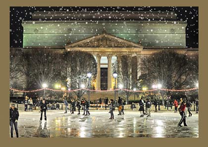 National Gallery of Art Ice Skaters Holiday Card