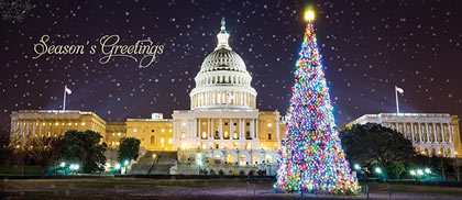 US Capitol Holiday Panorama Card