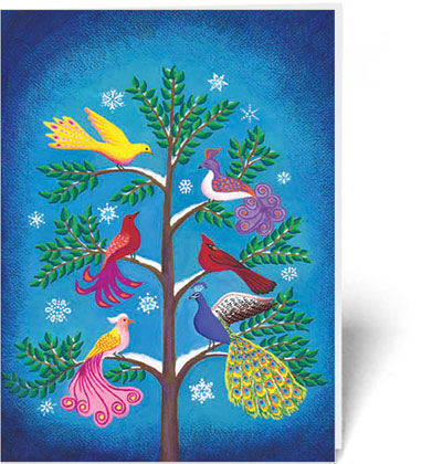 Royal Peacocks National Foundation for Cancer Research Charity Holiday Card