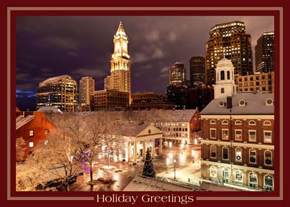 Holiday Time in Boston Holiday Card
