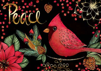 Peace Cardinal Charity Holiday Card