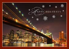 Brooklyn Bridge Lights Holiday Card