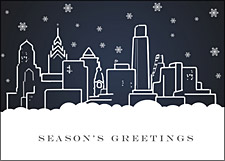Philadelphia Skyline  Holiday Card