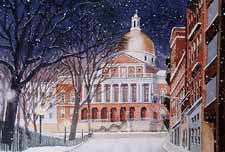 Boston Capitol Glow Holiday Card