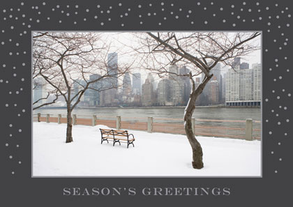 Manhattan in Winter Holiday Card