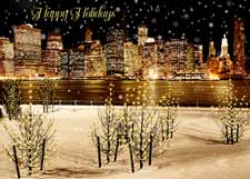 Manhattan Snowfall Holiday Card